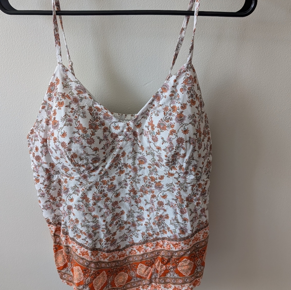 No Boundaries Women's Paisley Cottage Core Vibes Tank Top Size XXL Juniors - Picture 12 of 13